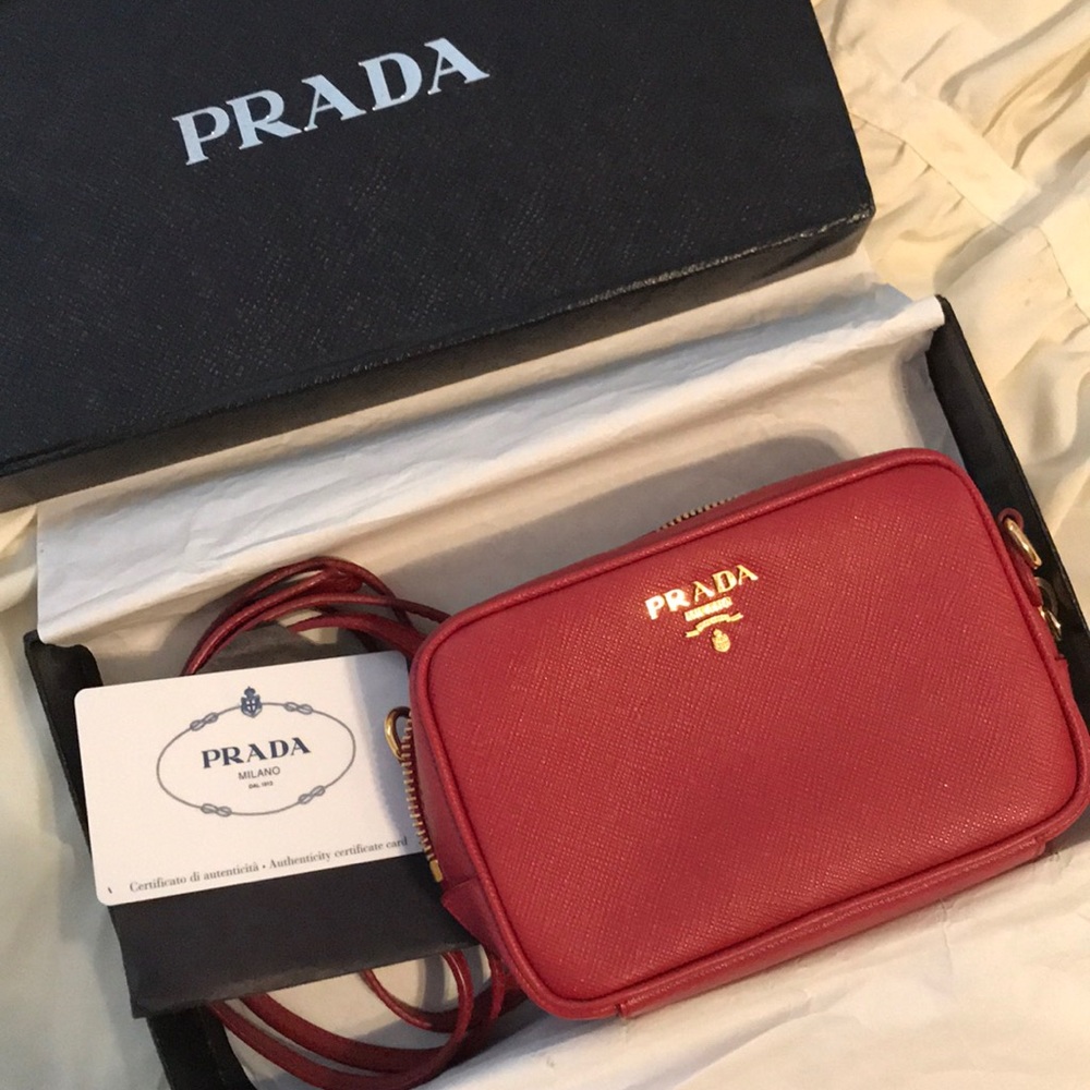 Prada Saffiano Camera Bag Color “Fuoco”